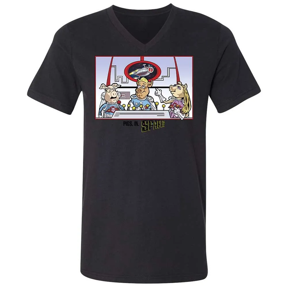 Unisex V-Neck T-Shirt - 1RYZ9RDN - Black - 11