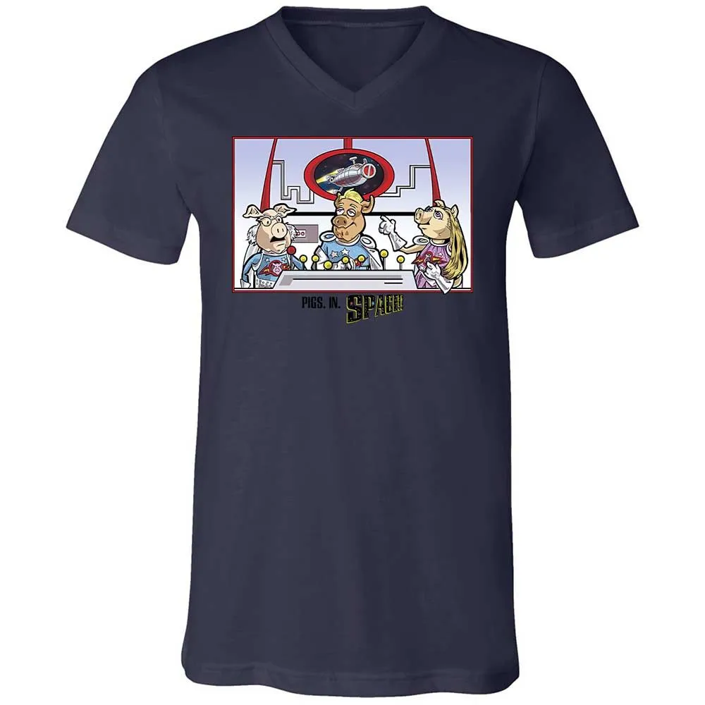 Unisex V-Neck T-Shirt - 1RYZ9RDN - Navy - 12