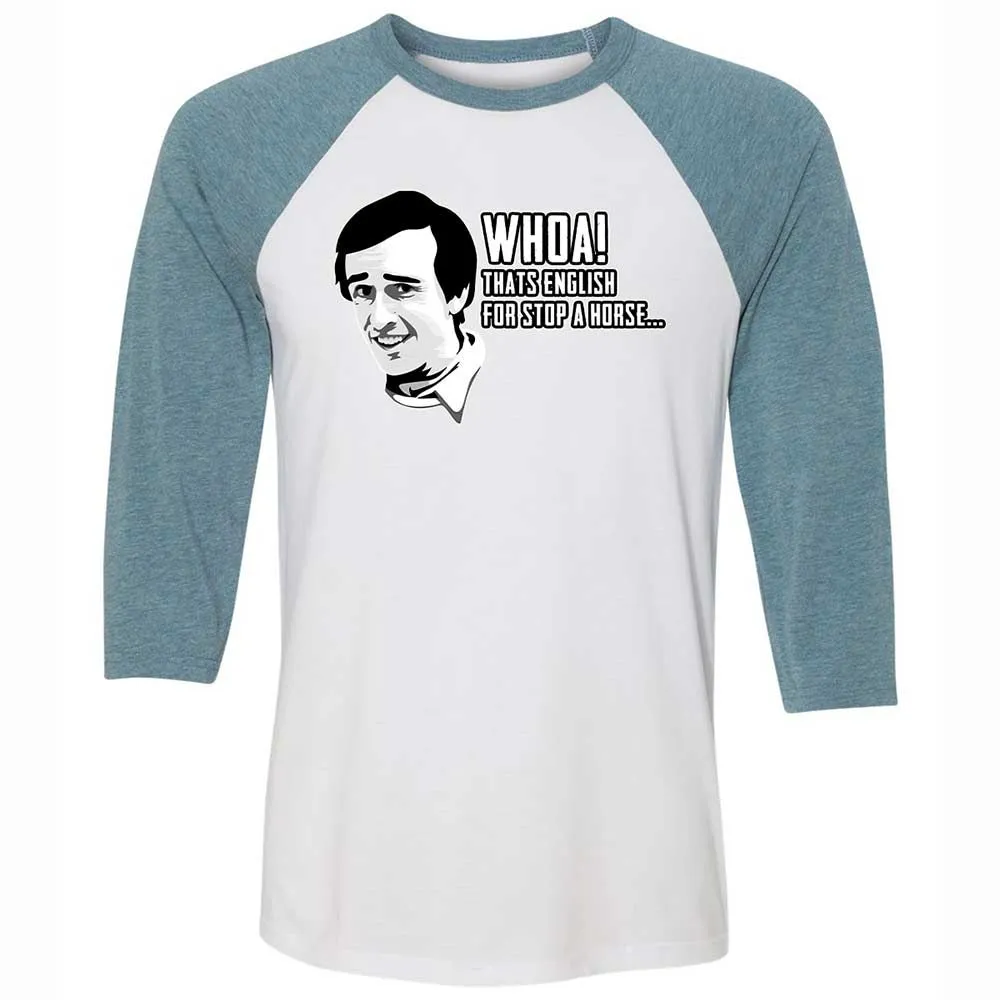 Unisex 3/4 Baseball Tee - RKJEA7Q4 - White/Denim - 3