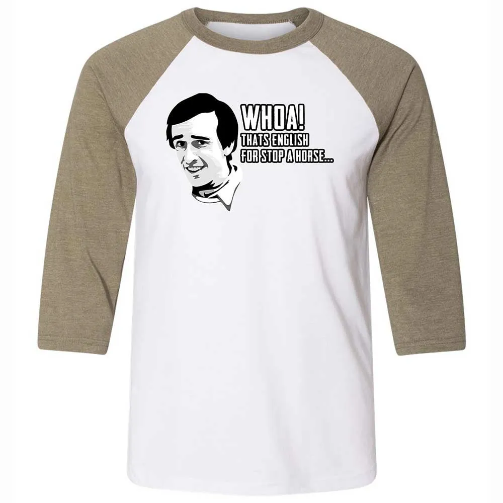 Unisex 3/4 Baseball Tee - RKJEA7Q4 - White/Heather Olive - 4