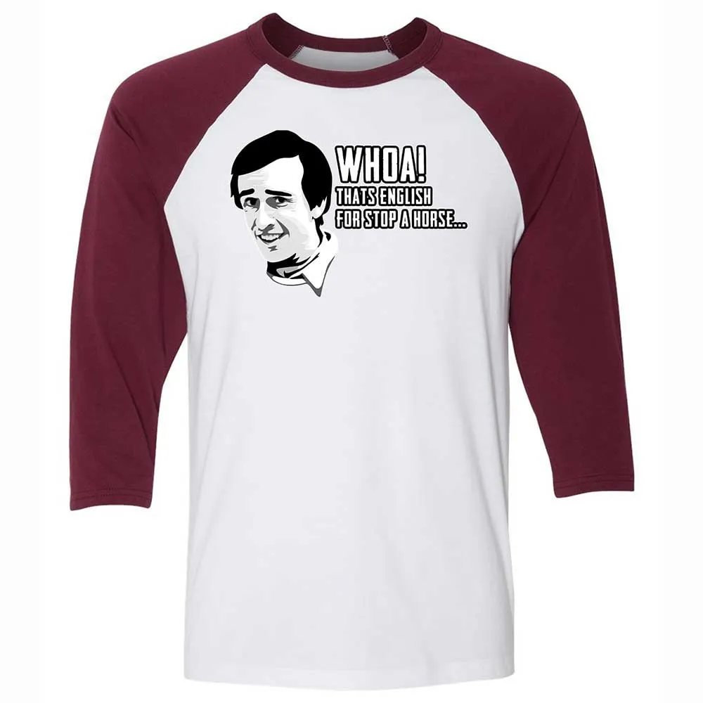 Unisex 3/4 Baseball Tee - RKJEA7Q4 - White/Maroon - 7