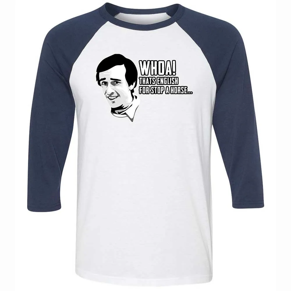 Unisex 3/4 Baseball Tee - RKJEA7Q4 - White/Navy - 8