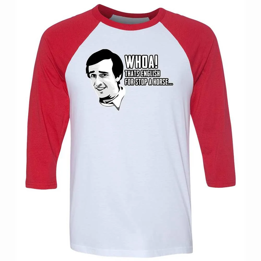 Unisex 3/4 Baseball Tee - RKJEA7Q4 - White/Red - 9
