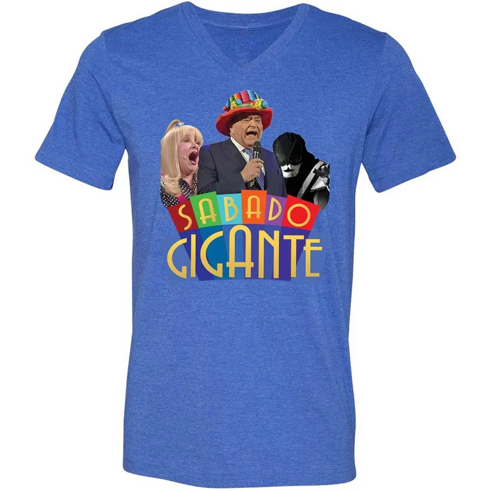 Unisex V-Neck T-Shirt - UCS1DPUX - Heather True Royal - 4