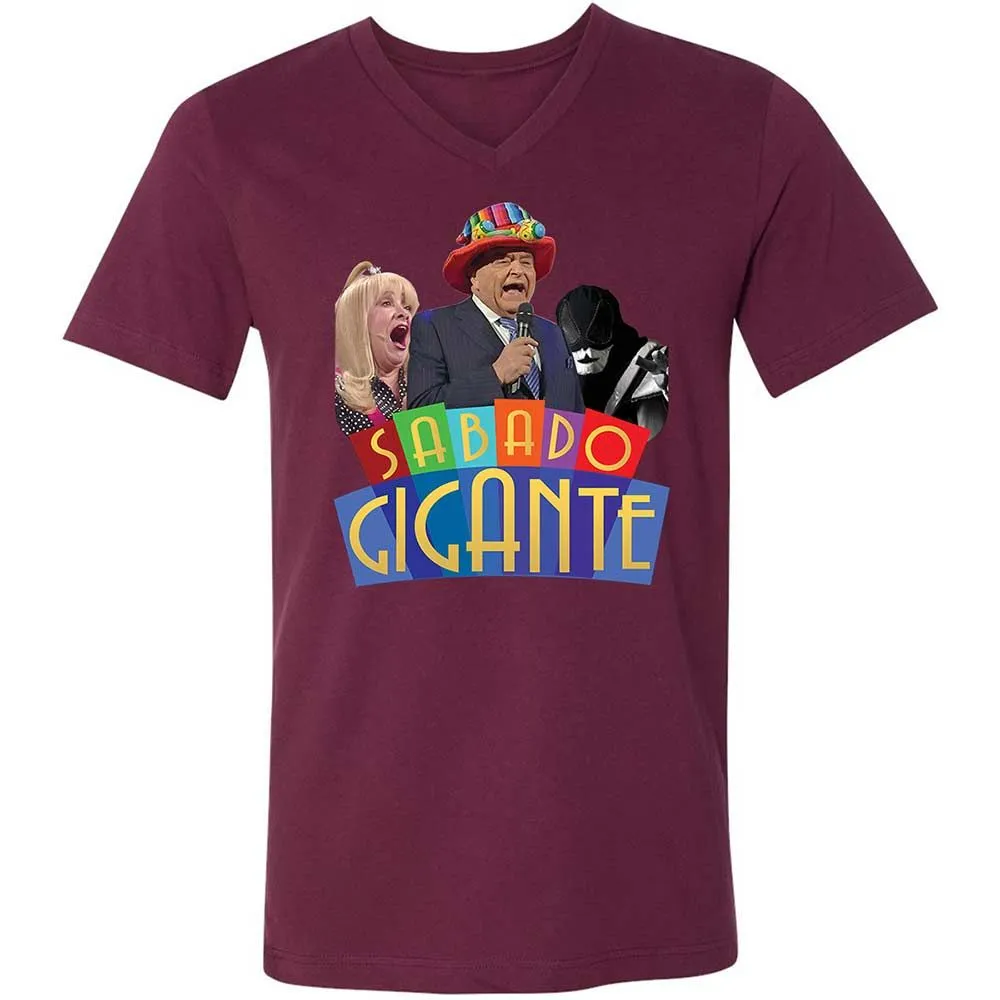 Unisex V-Neck T-Shirt - UCS1DPUX - Maroon - 14