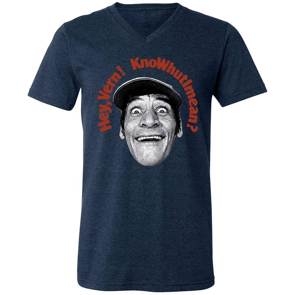 Unisex V-Neck T-Shirt - SGKFSK2F - Heather Navy - 13