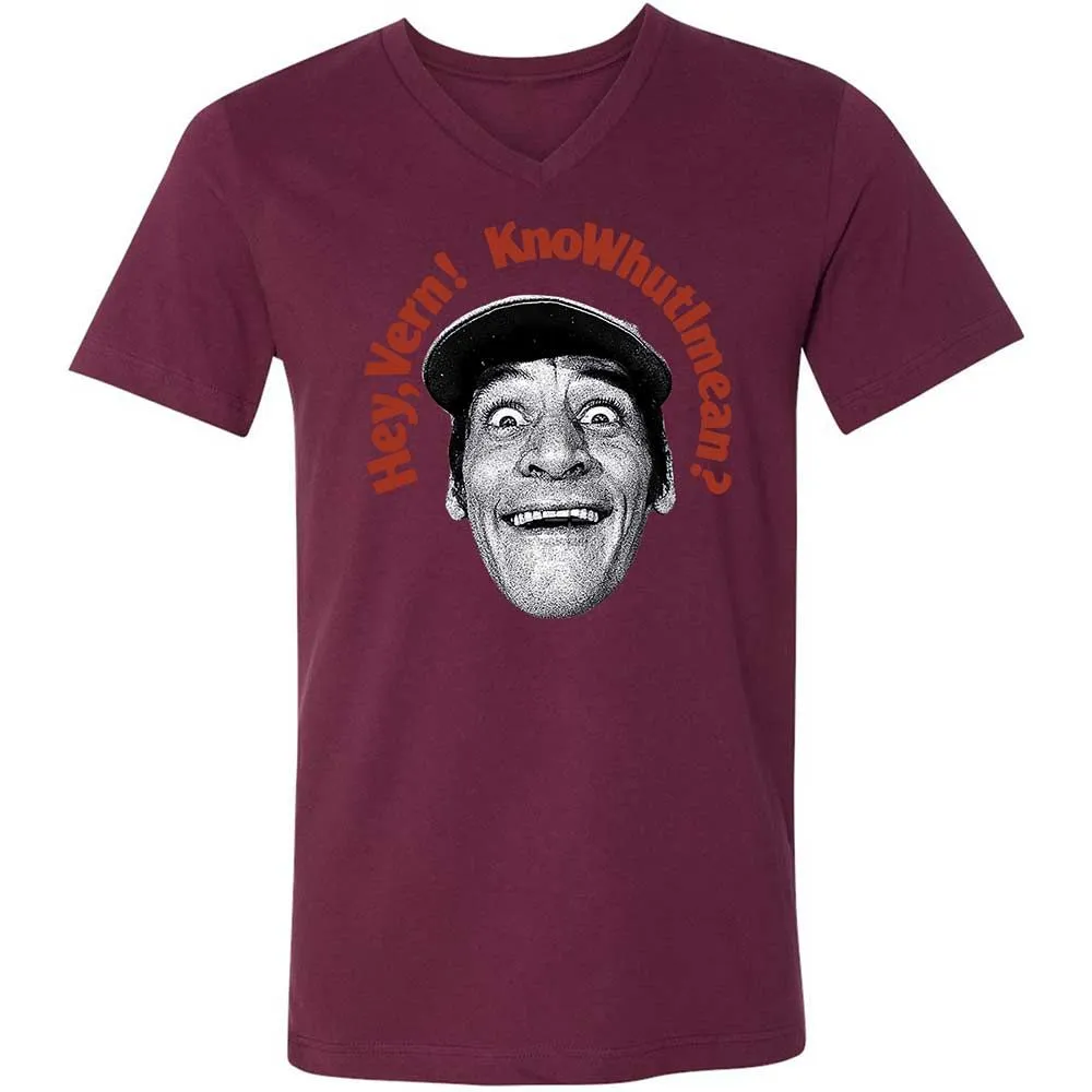 Unisex V-Neck T-Shirt - SGKFSK2F - Maroon - 14