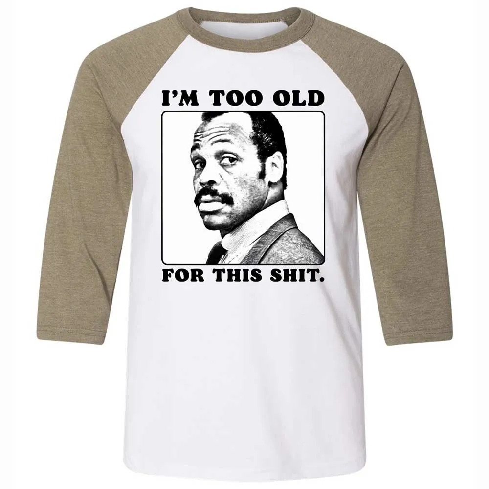 I'm too old for this shit - White/Heather Olive - 4