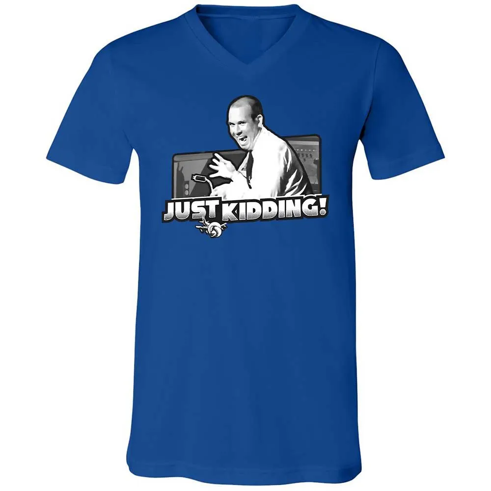Unisex V-Neck T-Shirt - JZWFLF69 - True Royal - 3