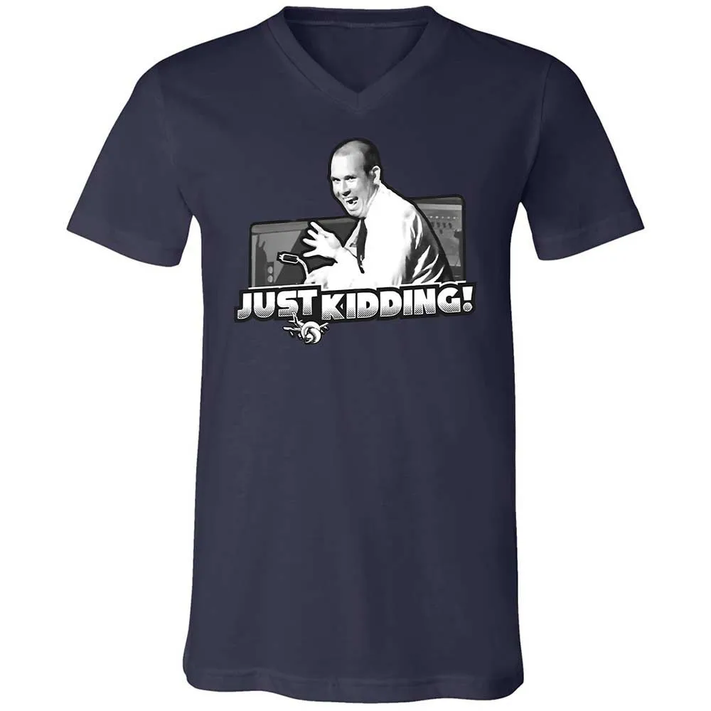 Unisex V-Neck T-Shirt - JZWFLF69 - Navy - 12