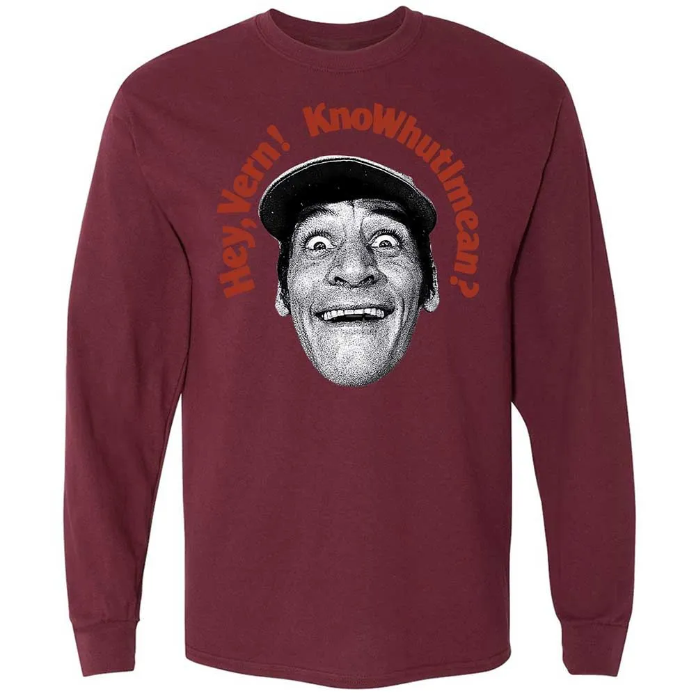 Long Sleeve T-Shirt - 8S6EA86S - Maroon - 16