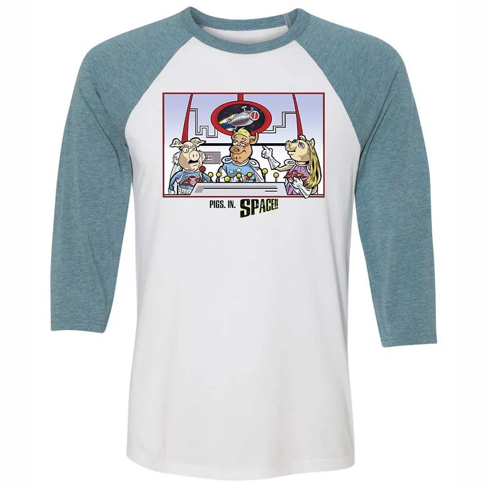 Unisex 3/4 Baseball Tee - 2SG4WK1M - White/Denim - 3