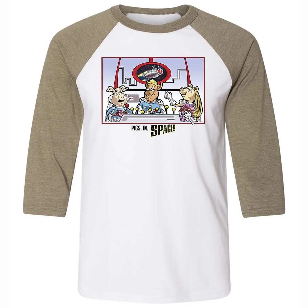 Unisex 3/4 Baseball Tee - 2SG4WK1M - White/Heather Olive - 4