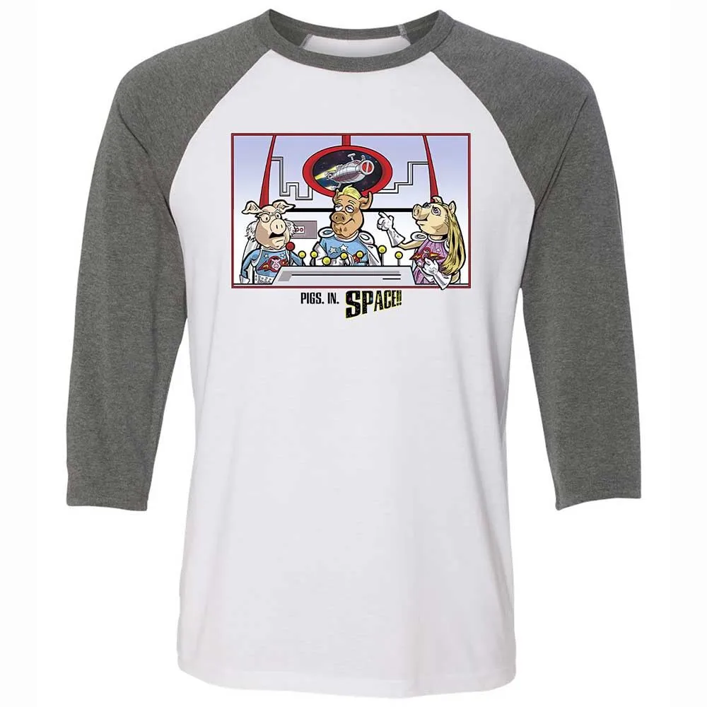 Unisex 3/4 Baseball Tee - 2SG4WK1M - White/Deep Heather - 11