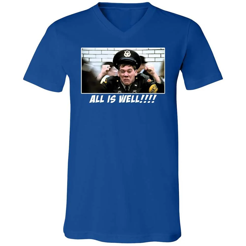 Unisex V-Neck T-Shirt - Q6XM7DZE - True Royal - 4