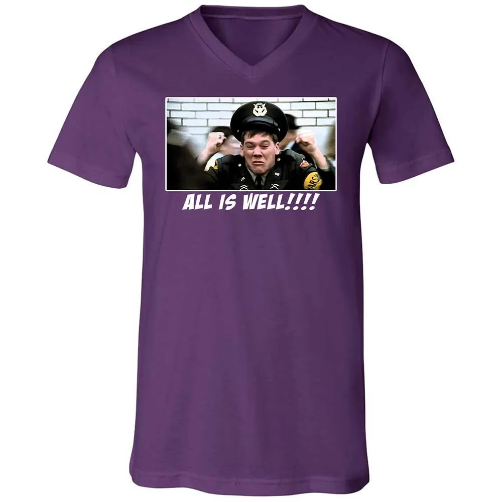 Unisex V-Neck T-Shirt - Q6XM7DZE - Team Purple - 10