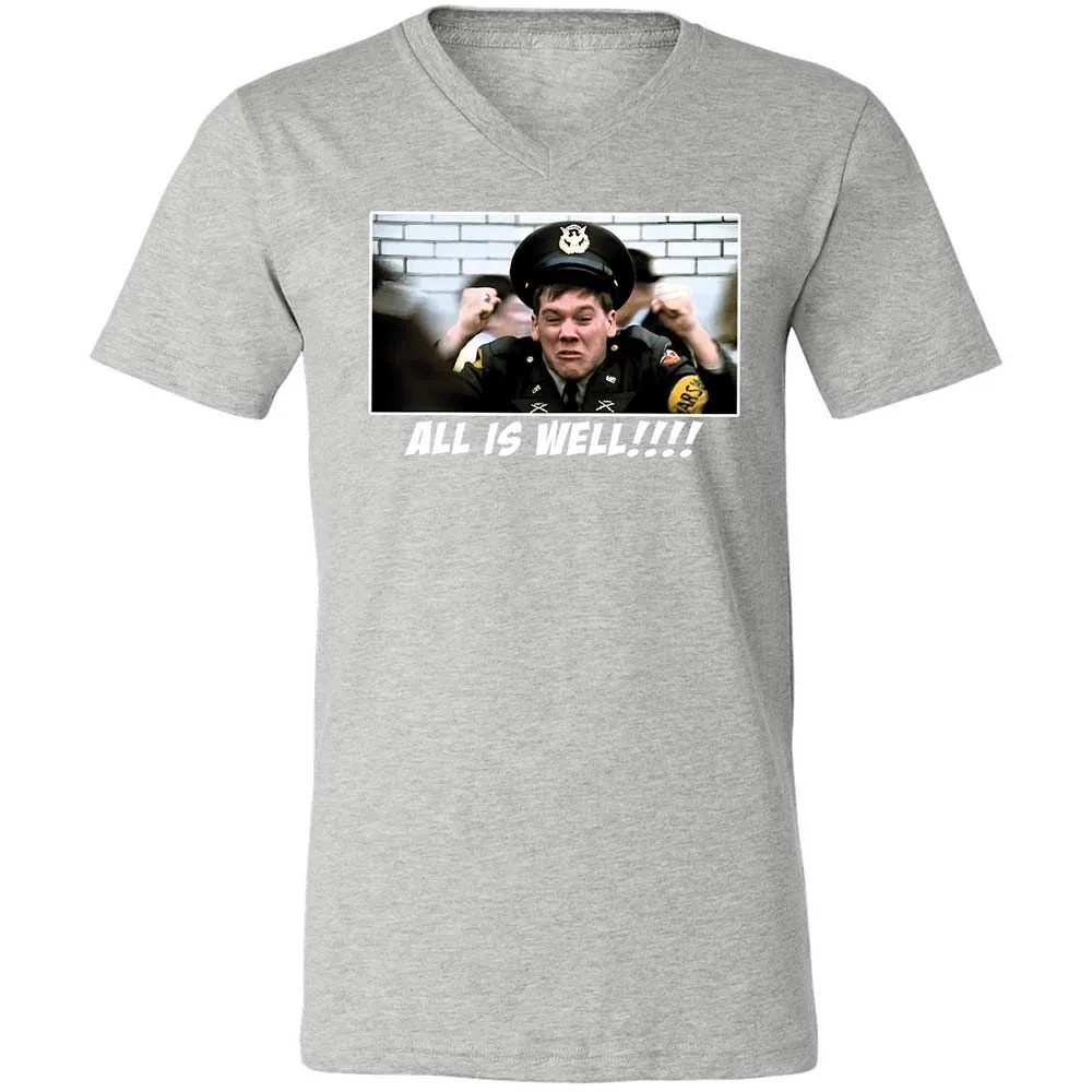 Unisex V-Neck T-Shirt - Q6XM7DZE - Athletic Heather - 15