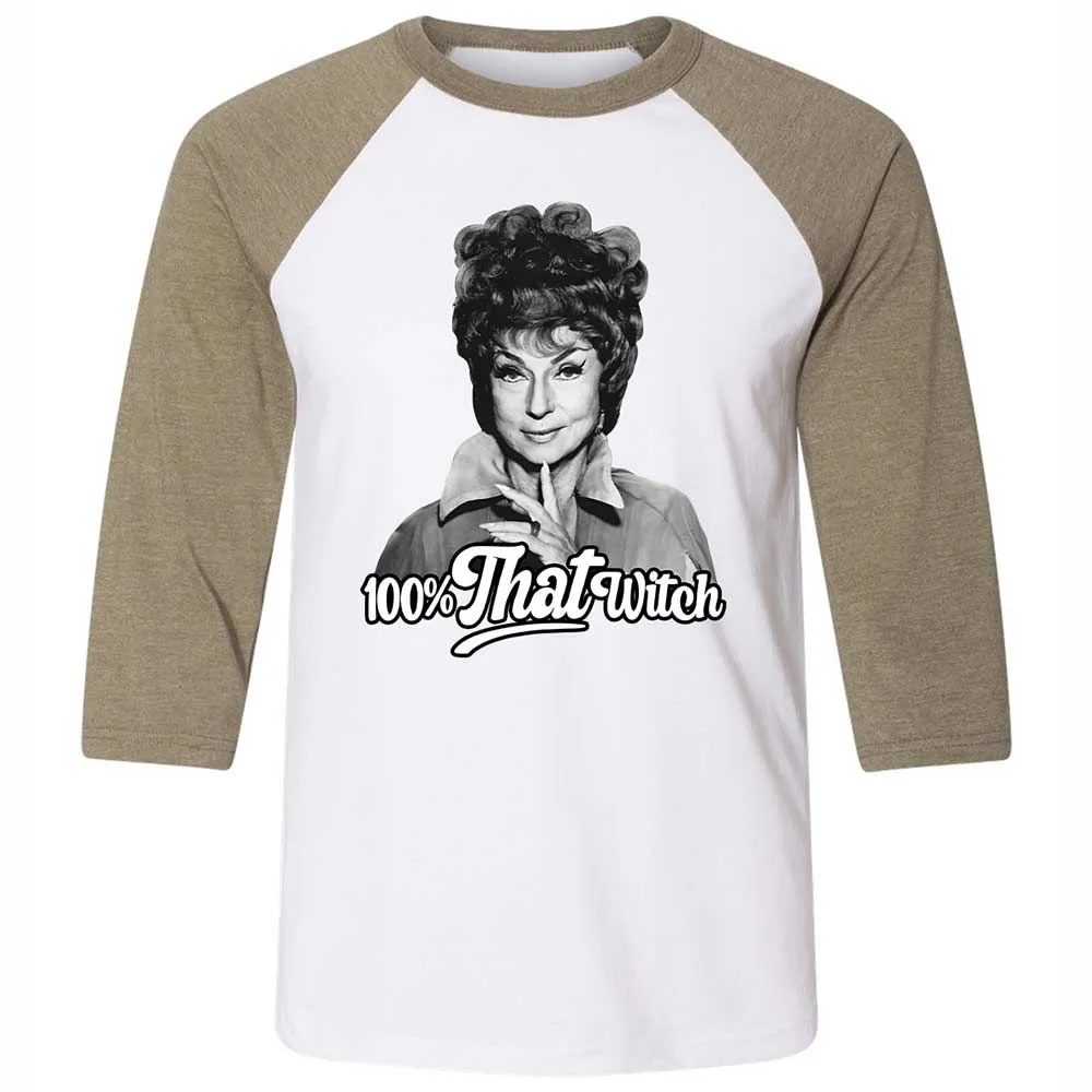 Unisex 3/4 Baseball Tee - 12CLRZ5X - White/Heather Olive - 4
