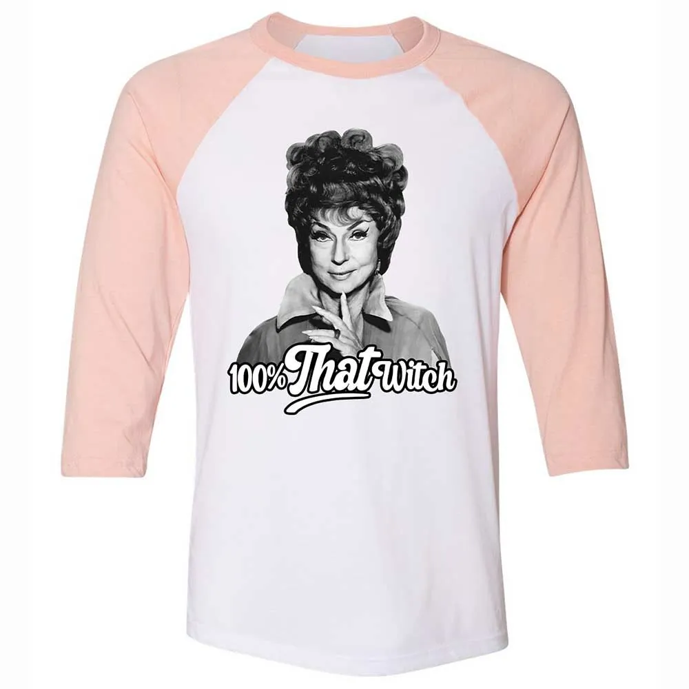 Unisex 3/4 Baseball Tee - 12CLRZ5X - White/Heather Peach - 5