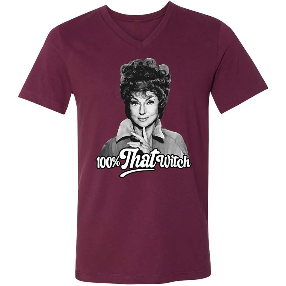 Unisex V-Neck T-Shirt - UNXN1MCS - Maroon - 8
