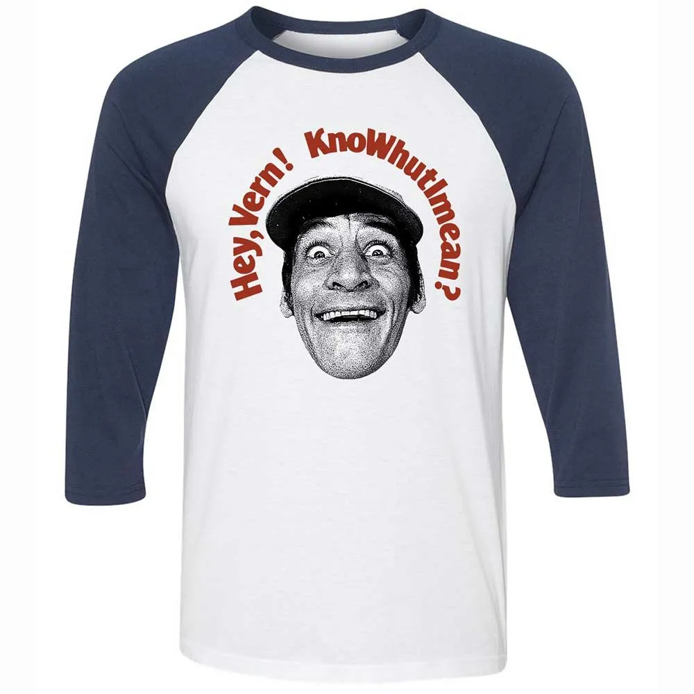 Unisex 3/4 Baseball Tee - XXH5D2YU - White/Navy - 8