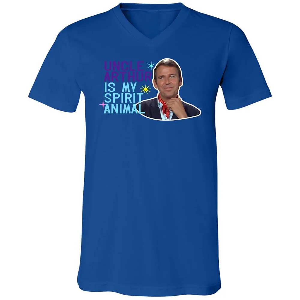 Unisex V-Neck T-Shirt - QBVG3XTZ - True Royal - 4
