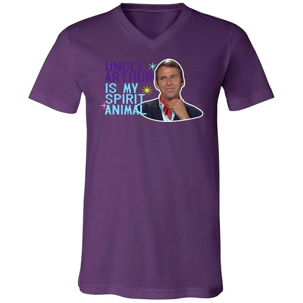Unisex V-Neck T-Shirt - QBVG3XTZ - Team Purple - 10