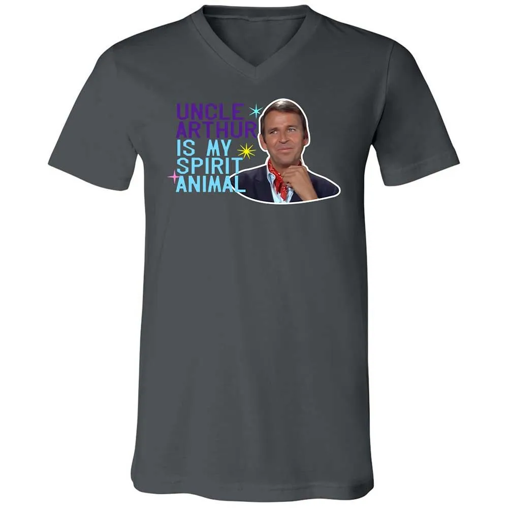 Unisex V-Neck T-Shirt - QBVG3XTZ - Asphalt - 13
