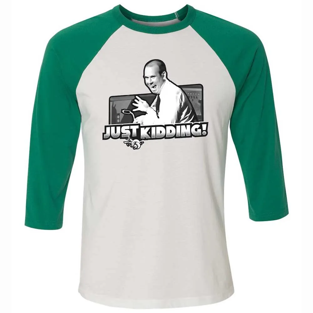 Unisex 3/4 Baseball Tee - WBJSX8QG - White/Kelly - 6