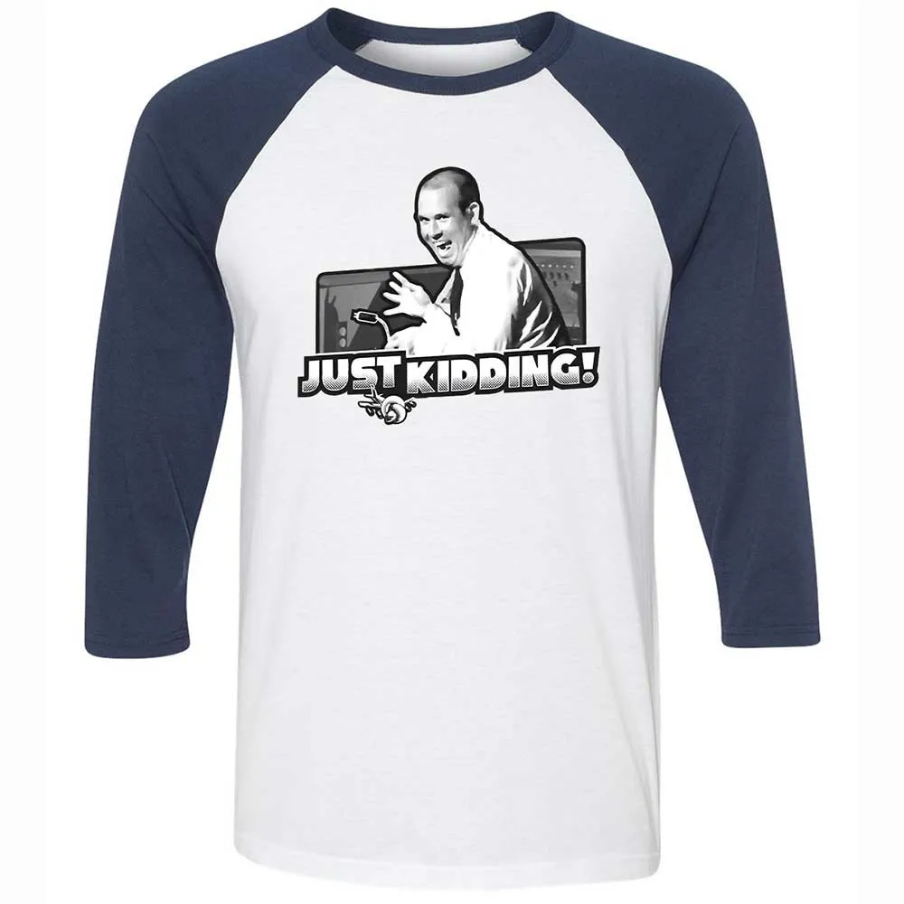 Unisex 3/4 Baseball Tee - WBJSX8QG - White/Navy - 8