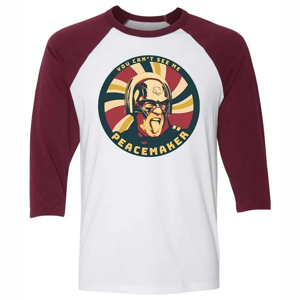 Unisex 3/4 Baseball Tee - X81EBWEV - White/Maroon - 7