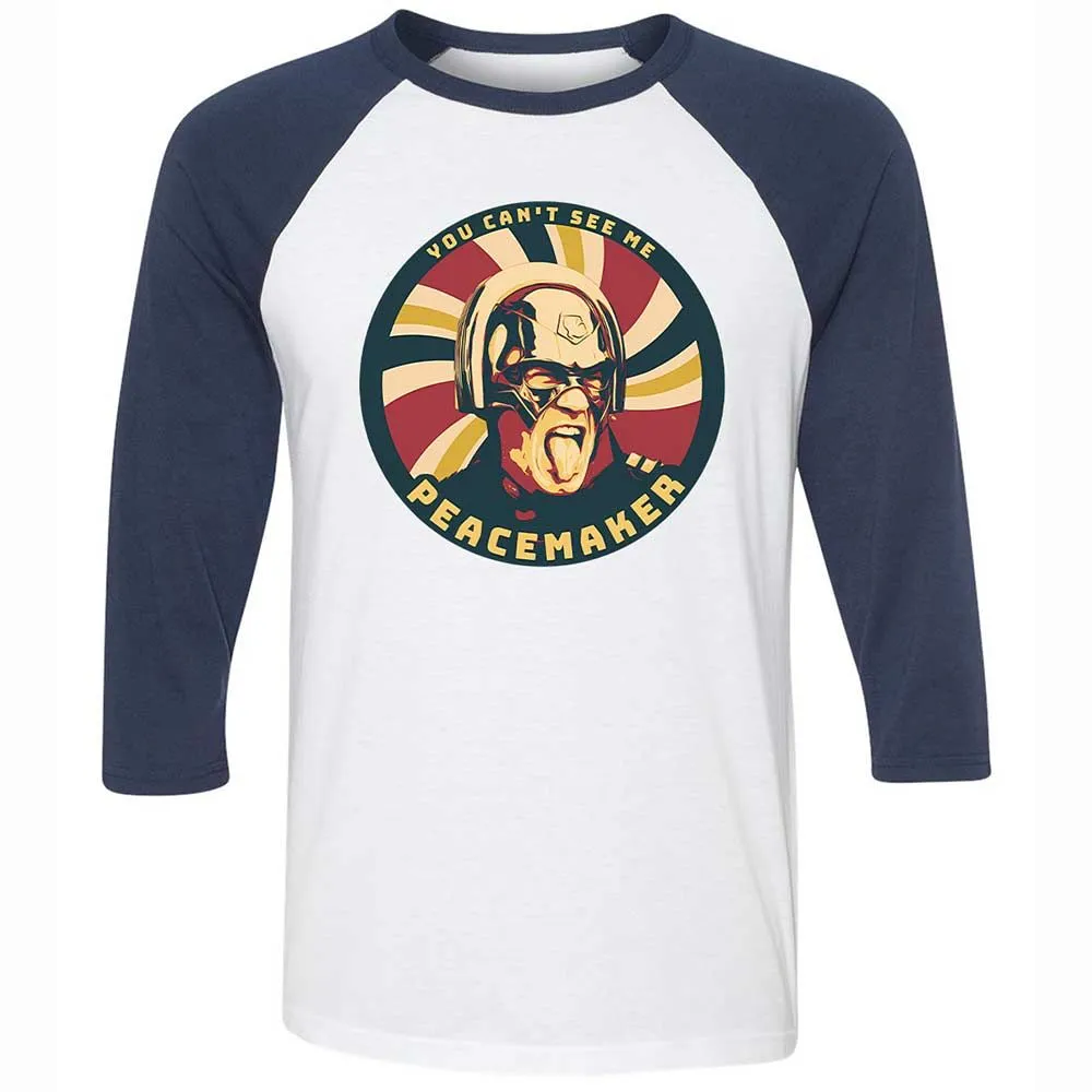 Unisex 3/4 Baseball Tee - X81EBWEV - White/Navy - 8