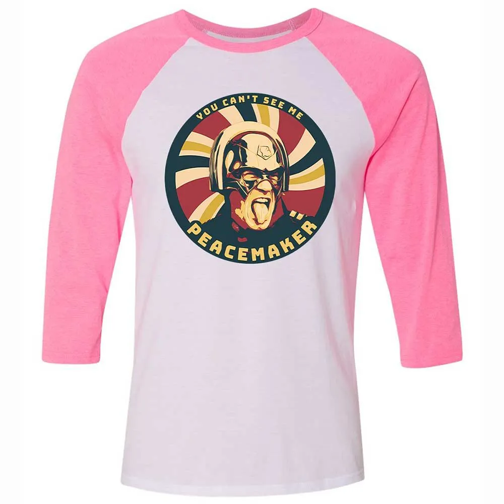 Unisex 3/4 Baseball Tee - X81EBWEV - White/Neon Pink - 12