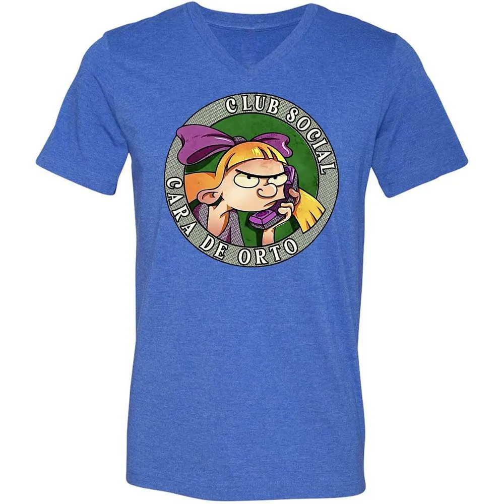 Unisex V-Neck T-Shirt - 359HZ5WF - Heather True Royal - 4
