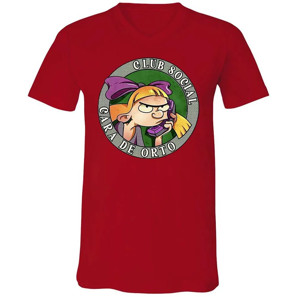 Unisex V-Neck T-Shirt - 359HZ5WF - Red - 5
