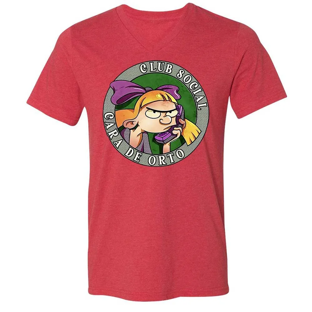 Unisex V-Neck T-Shirt - 359HZ5WF - Heather Red - 6