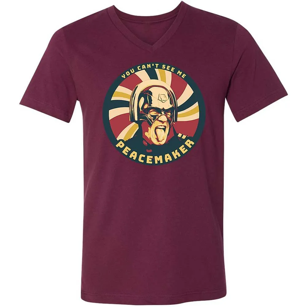 Unisex V-Neck T-Shirt - L3VE94GB - Maroon - 8