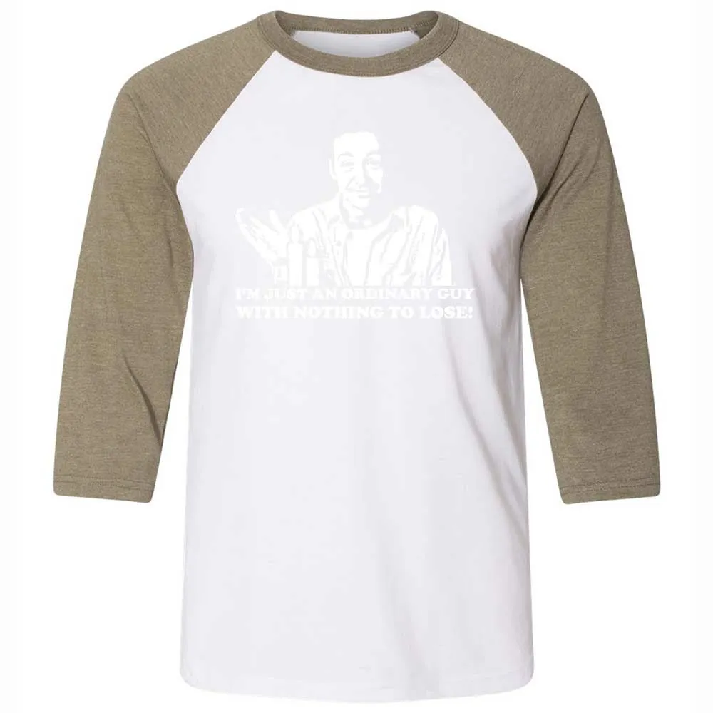 Unisex 3/4 Baseball Tee - DV3VQNZ7 - White/Heather Olive - 4