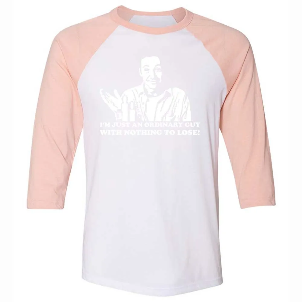 Unisex 3/4 Baseball Tee - DV3VQNZ7 - White/Heather Peach - 5