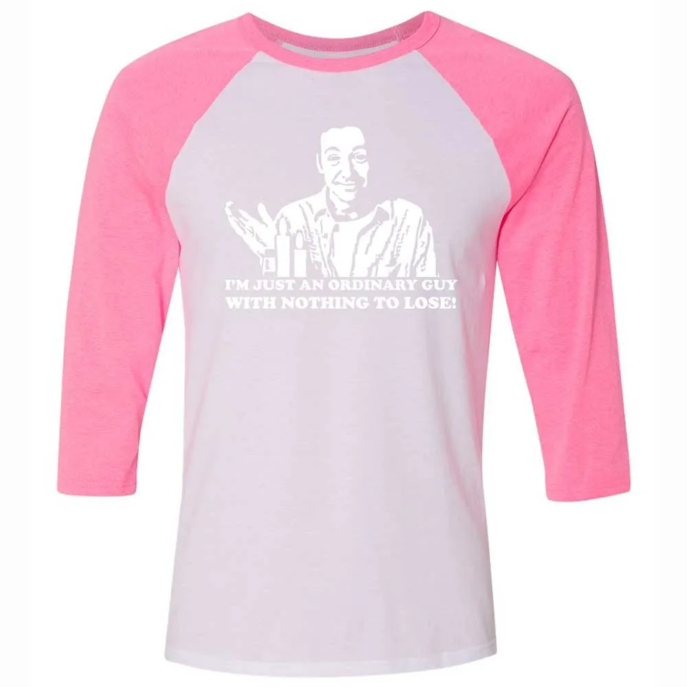 Unisex 3/4 Baseball Tee - DV3VQNZ7 - White/Neon Pink - 12