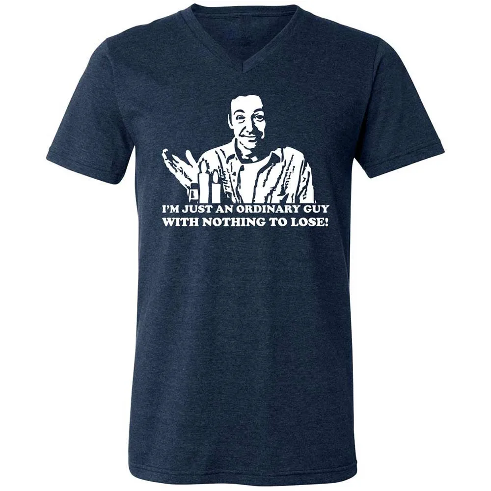 Unisex V-Neck T-Shirt - JMSZVSV4 - Heather Navy - 3