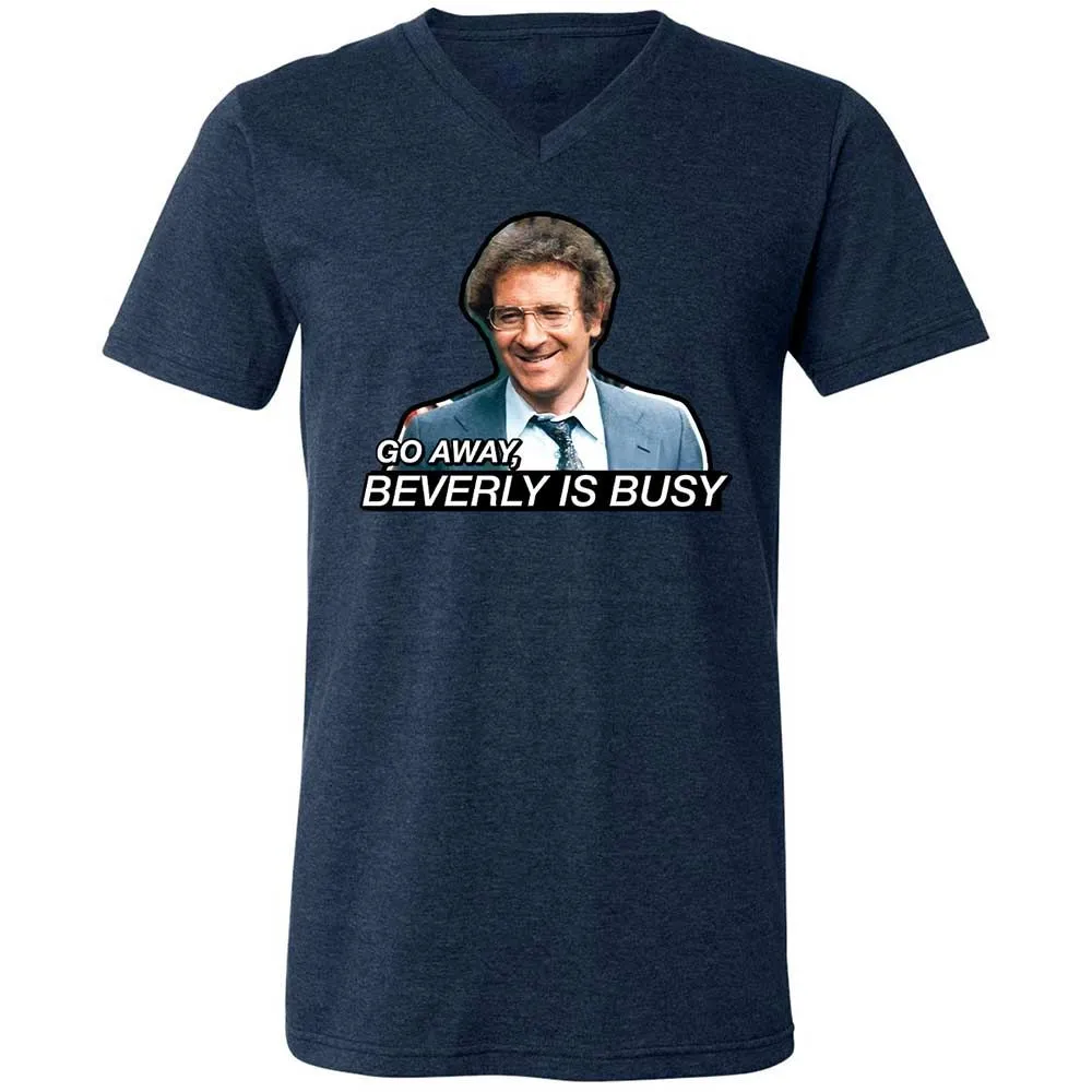 Unisex V-Neck T-Shirt - W77PZ8AL - Heather Navy - 13