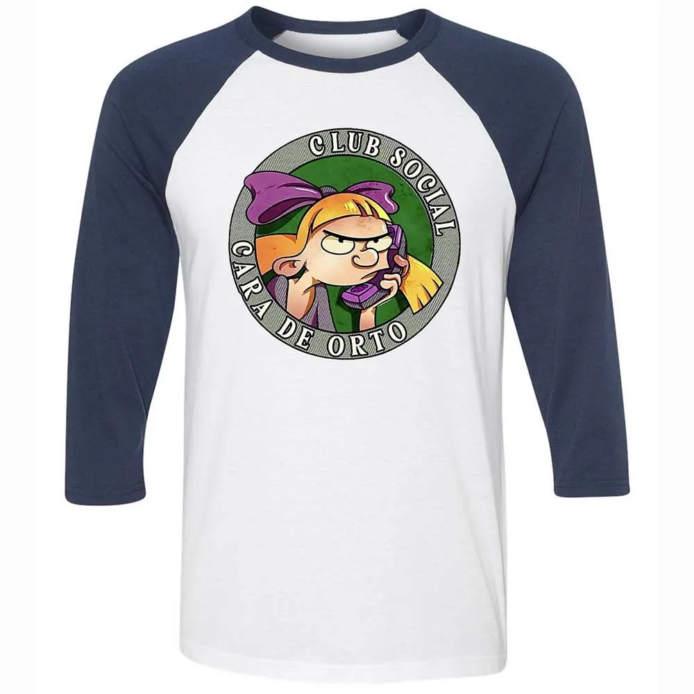 Unisex 3/4 Baseball Tee - H9A22KG1 - White/Navy - 8