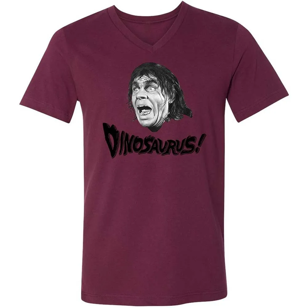 Unisex V-Neck T-Shirt - KTZ8SLQN - Maroon - 14