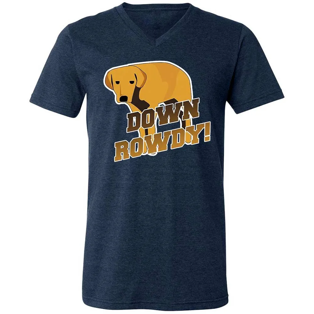 Unisex V-Neck T-Shirt - BSGLC7P7 - Heather Navy - 3