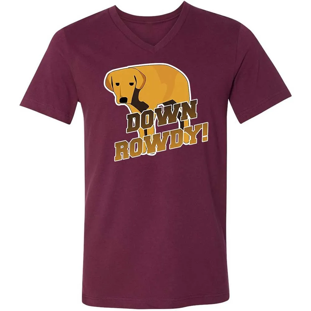 Unisex V-Neck T-Shirt - BSGLC7P7 - Maroon - 8