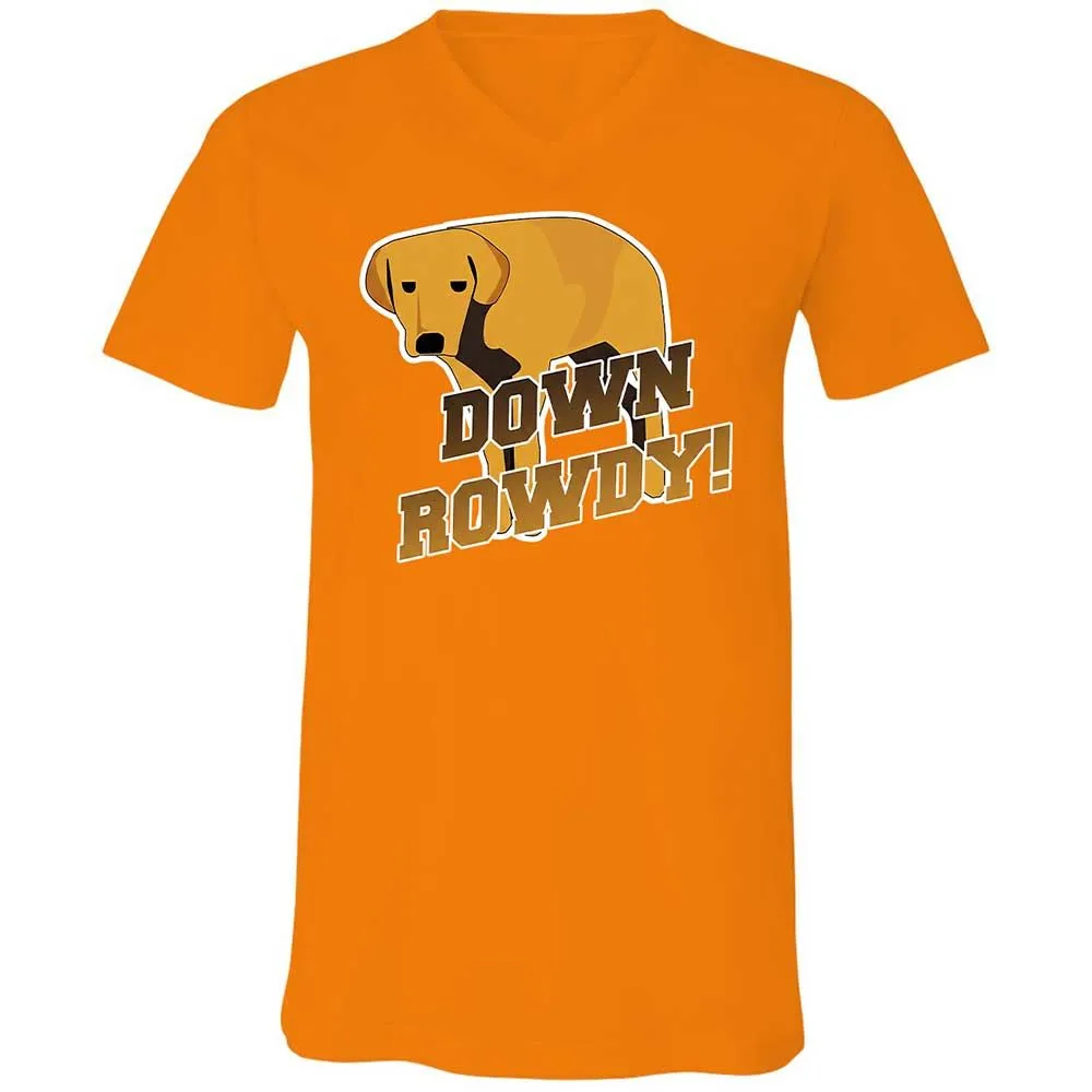 Unisex V-Neck T-Shirt - BSGLC7P7 - Orange - 12