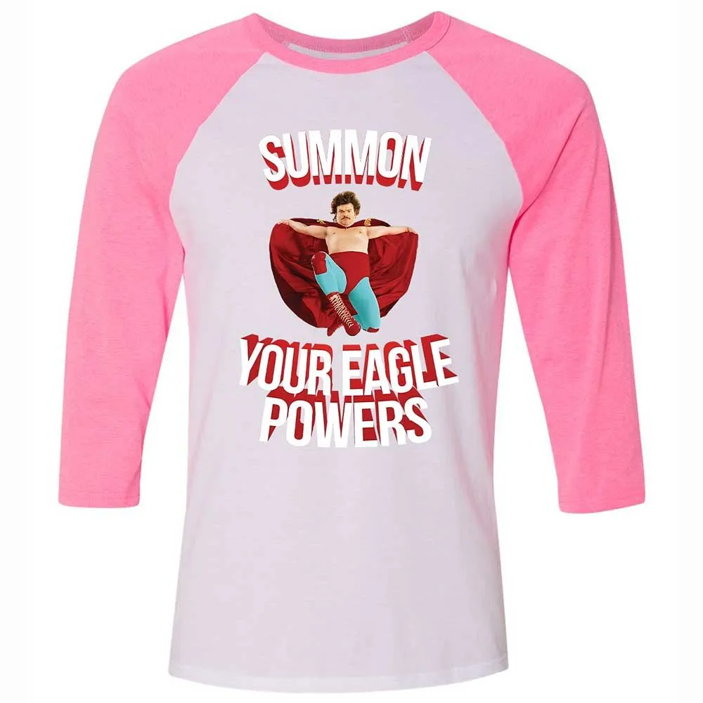 Unisex 3/4 Baseball Tee - KA9GXBJB - White/Neon Pink - 12