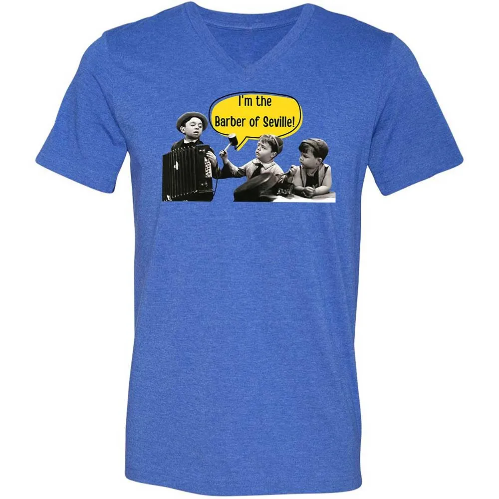 Unisex V-Neck T-Shirt - ANQYQH8G - Heather True Royal - 4