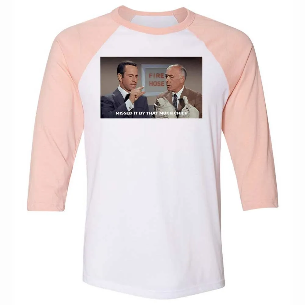 Unisex 3/4 Baseball Tee - VK228XGU - White/Heather Peach - 5